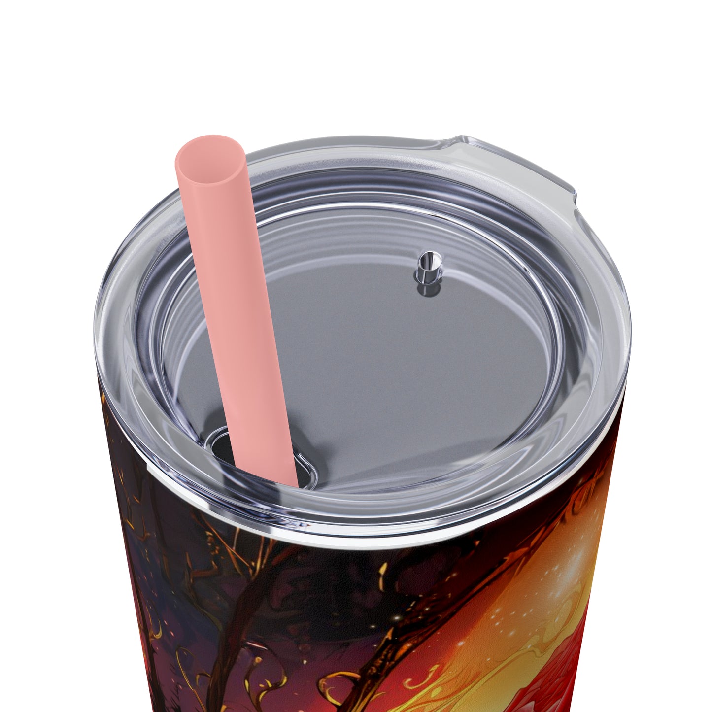 Rose Tumbler with Straw