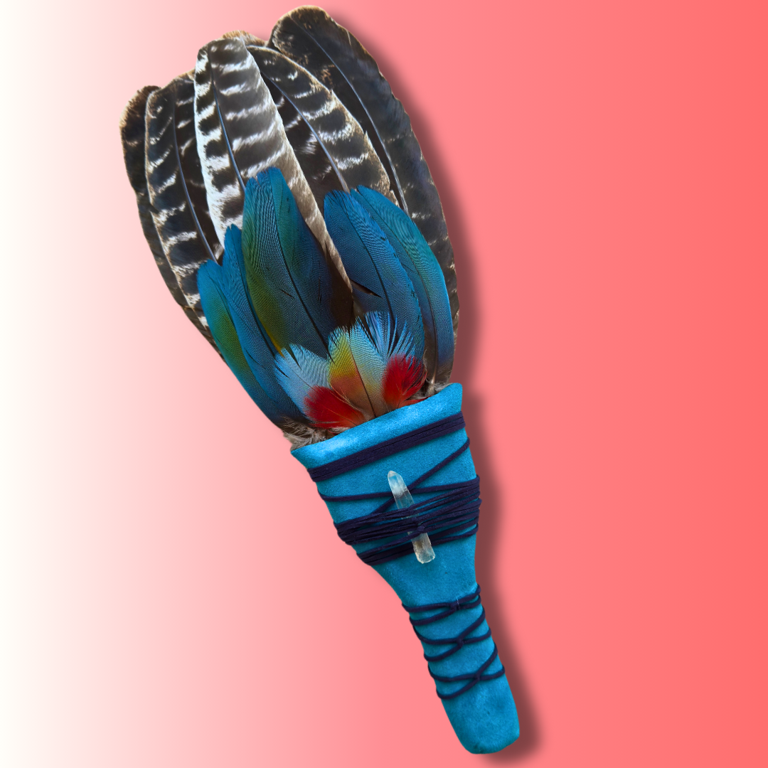 MACAW TURKEY FEATHER FAN