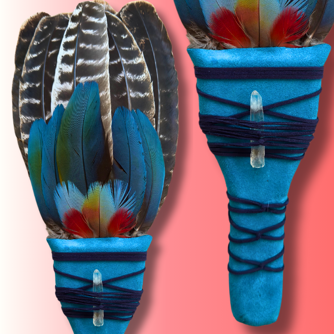 MACAW TURKEY FEATHER FAN