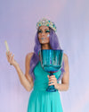 BLUE RAY - DIVINE COSMIC MOTHER - 8" F - HEART CHAKRA - CRYSTAL CHALICE GRAIL