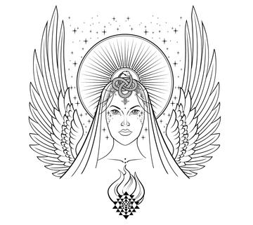 Amethyst Auraura Crystal Chalice Grail - Divine Cosmic Mother